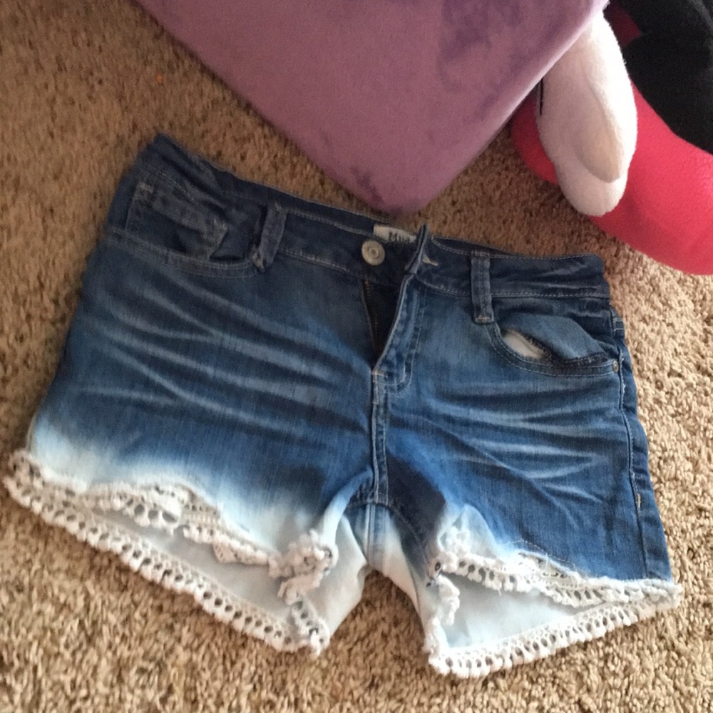 Faded Jean shorts
